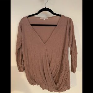 Foreign Exchange Deep V Blouse